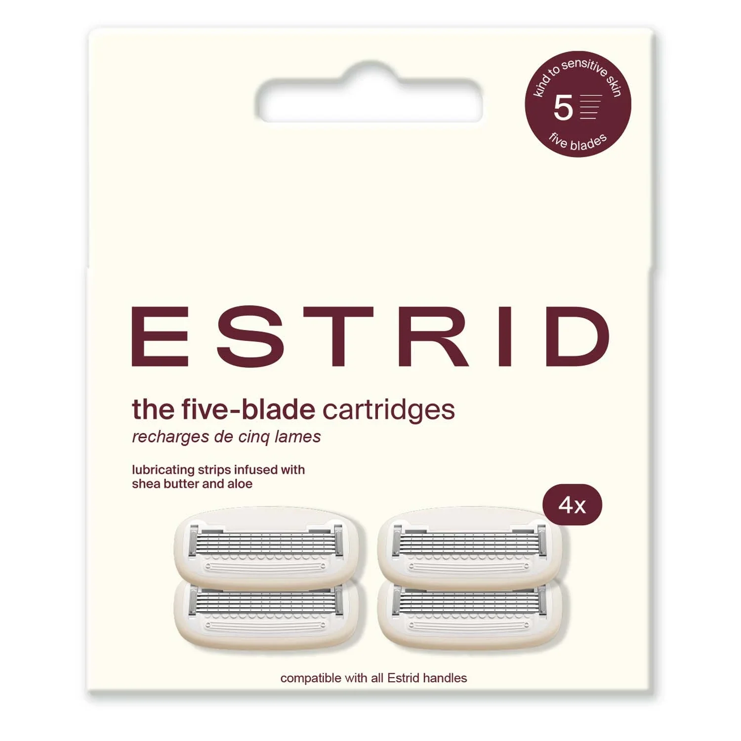 Estrid Five-Blade Cartridges 4-pack från Estrid – köp hos Apotek Hjärtat