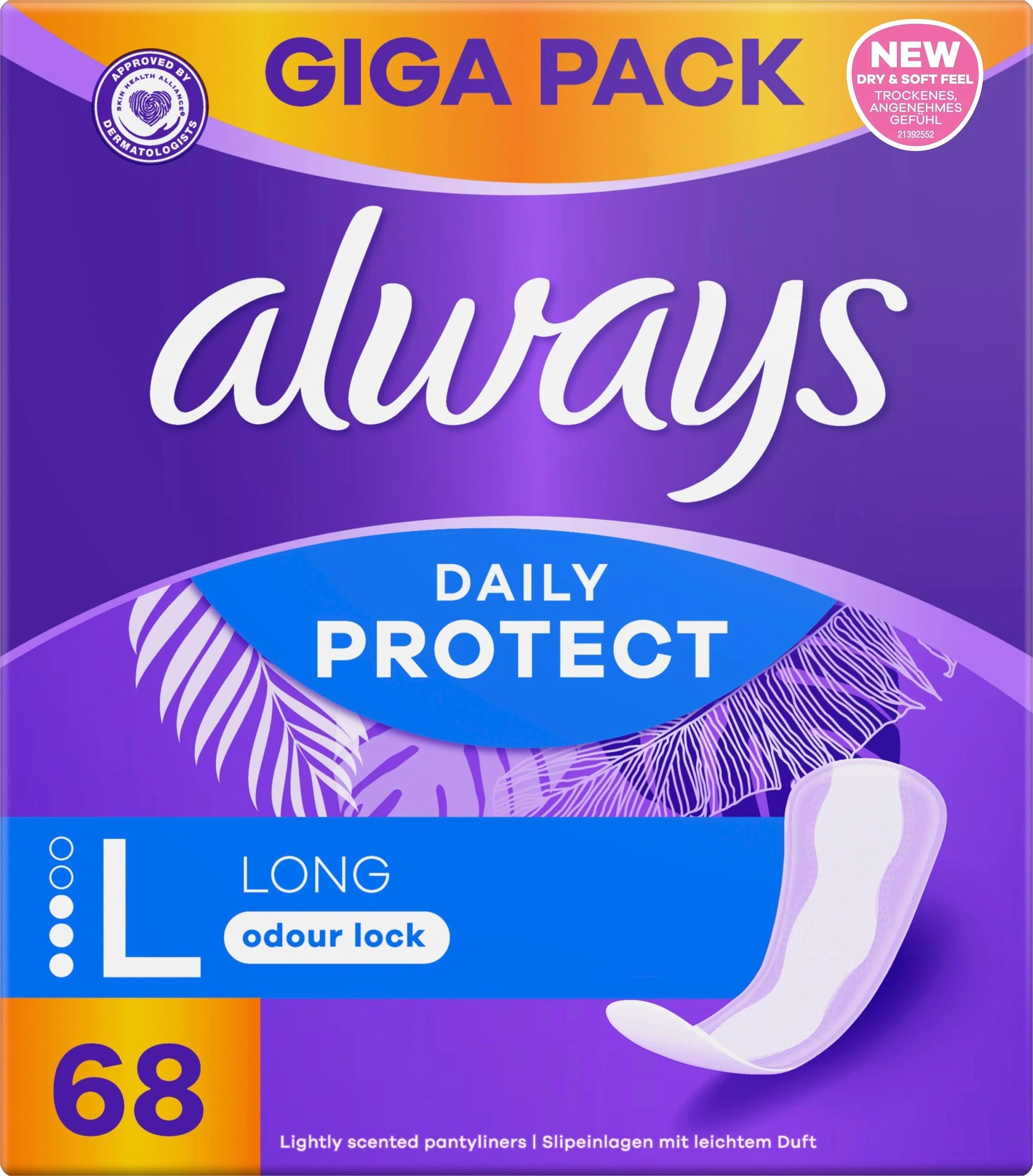 Always Long Liner GigaPack 68 st från Always – köp hos Apotek Hjärtat