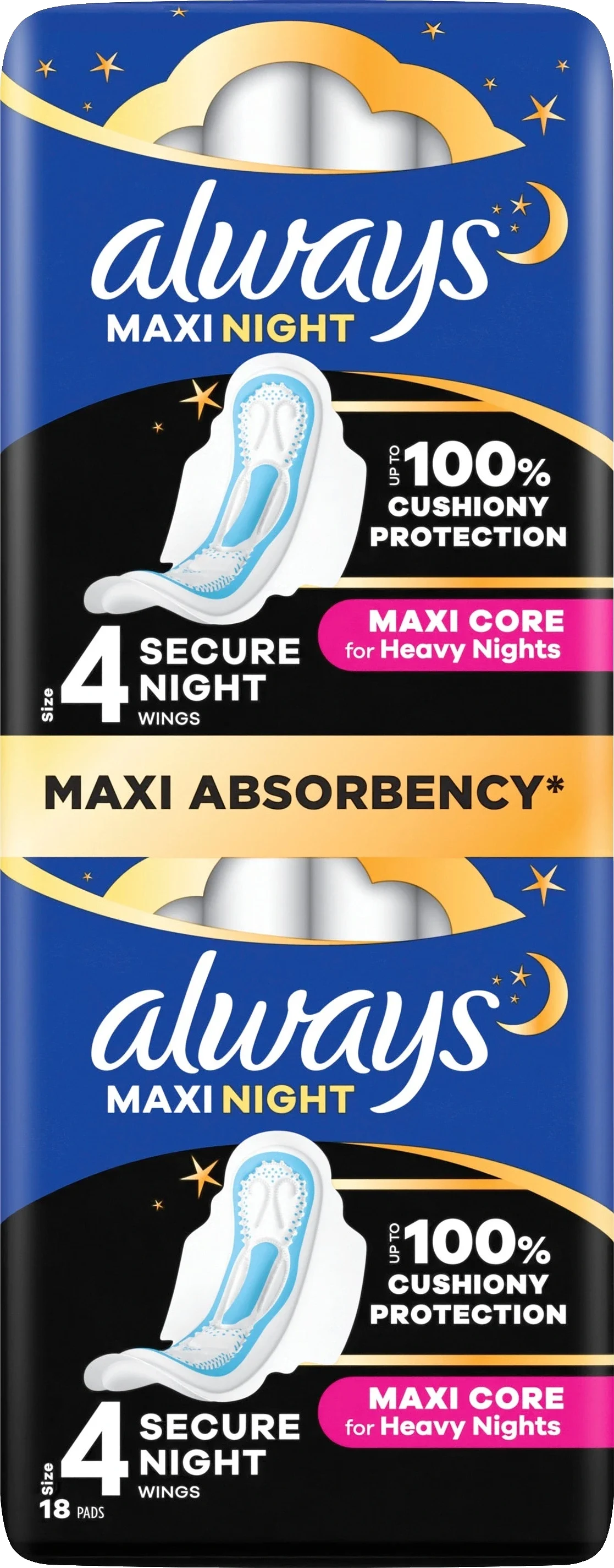 Always Maxi Night Pads S3 BigPack 18 st från Always – köp hos Apotek Hjärtat