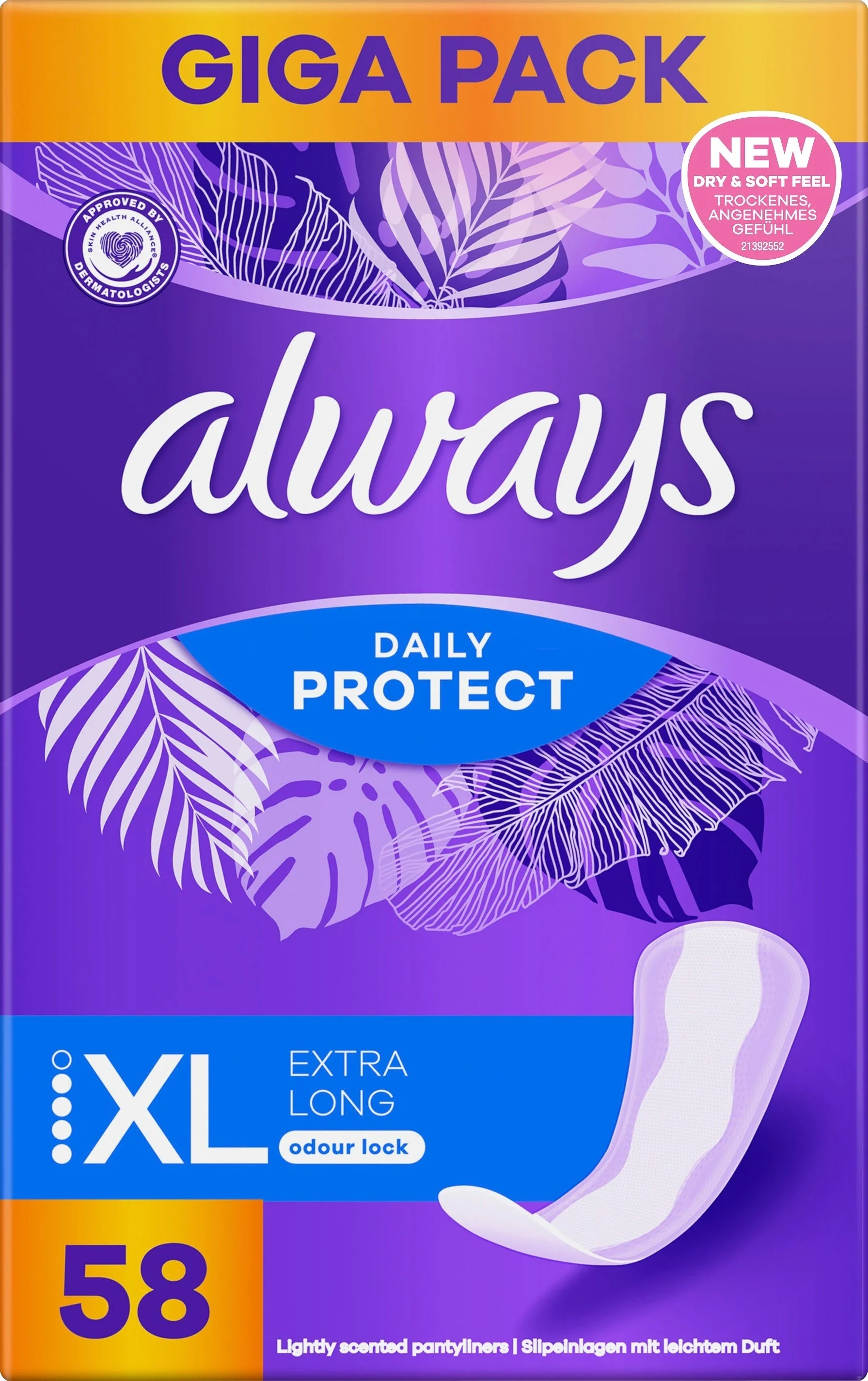 Always Extra Long Liner GigaPack 58 st från Always – köp hos Apotek Hjärtat