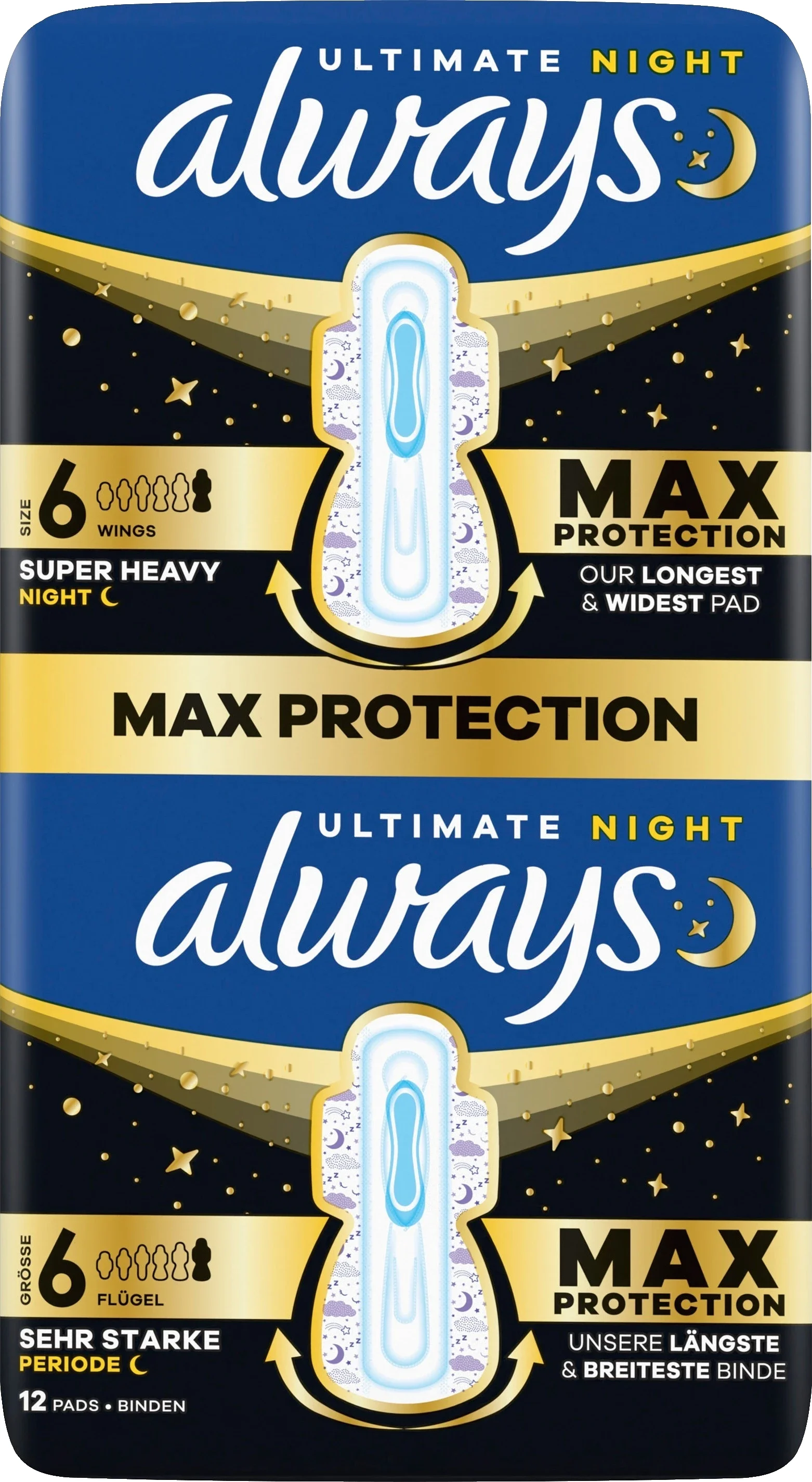 Always Ultra 6 Ultimate Night Bindor BigPack 12 st från Always – köp hos Apotek Hjärtat