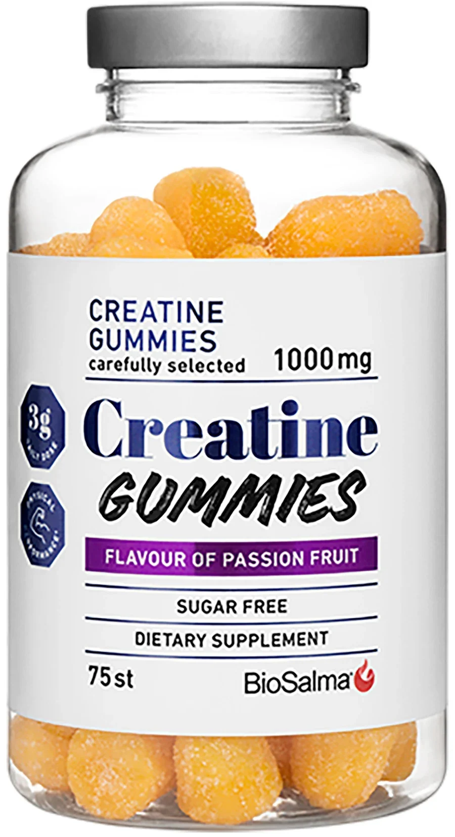 BioSalma Creatine Gummies 1000mg Passion Fruit 75 st från BioSalma – köp hos Apotek Hjärtat