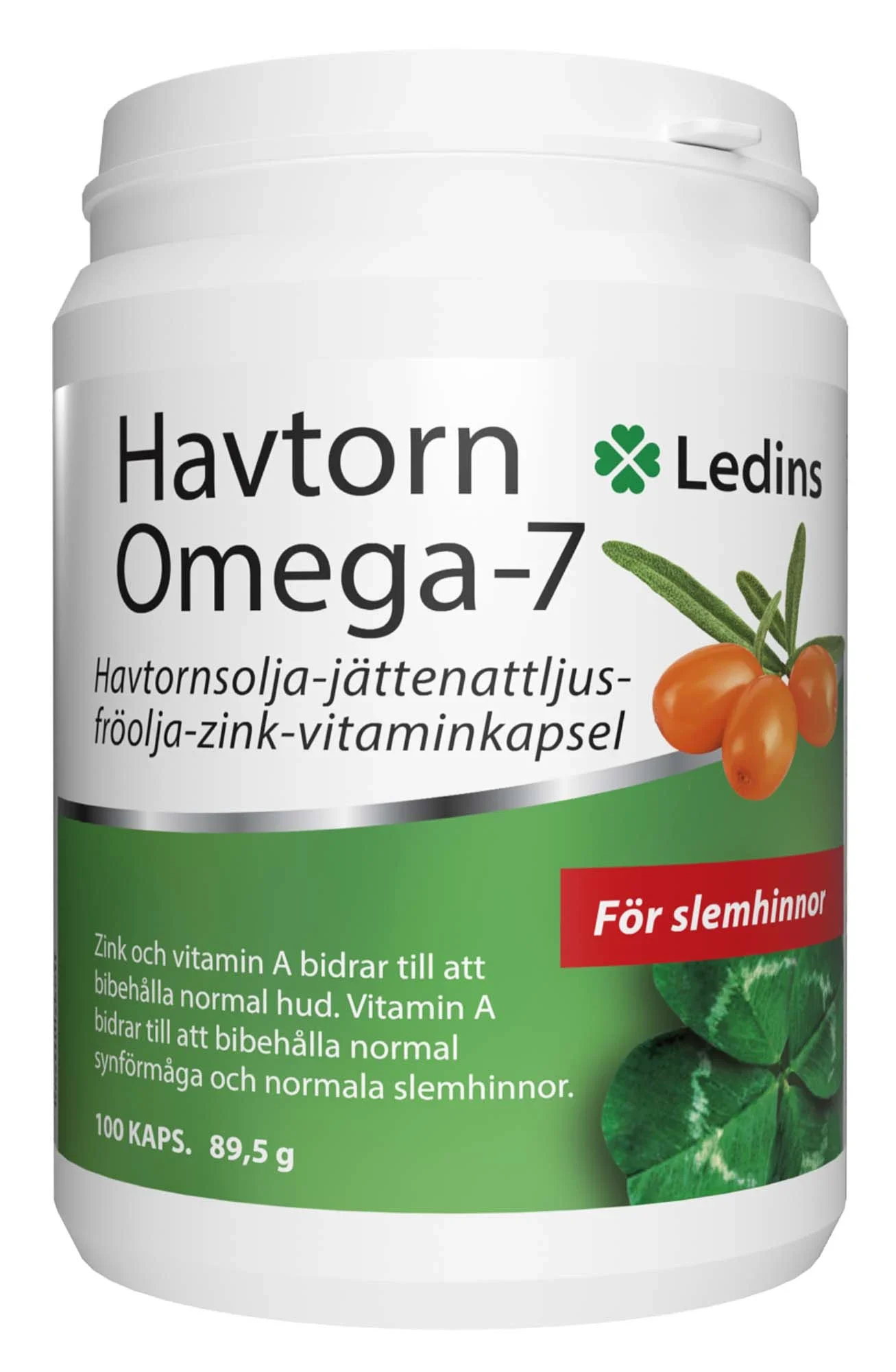 Ledins Havtorn Omega-7 100 kapslar från Ledins – köp hos Apotek Hjärtat