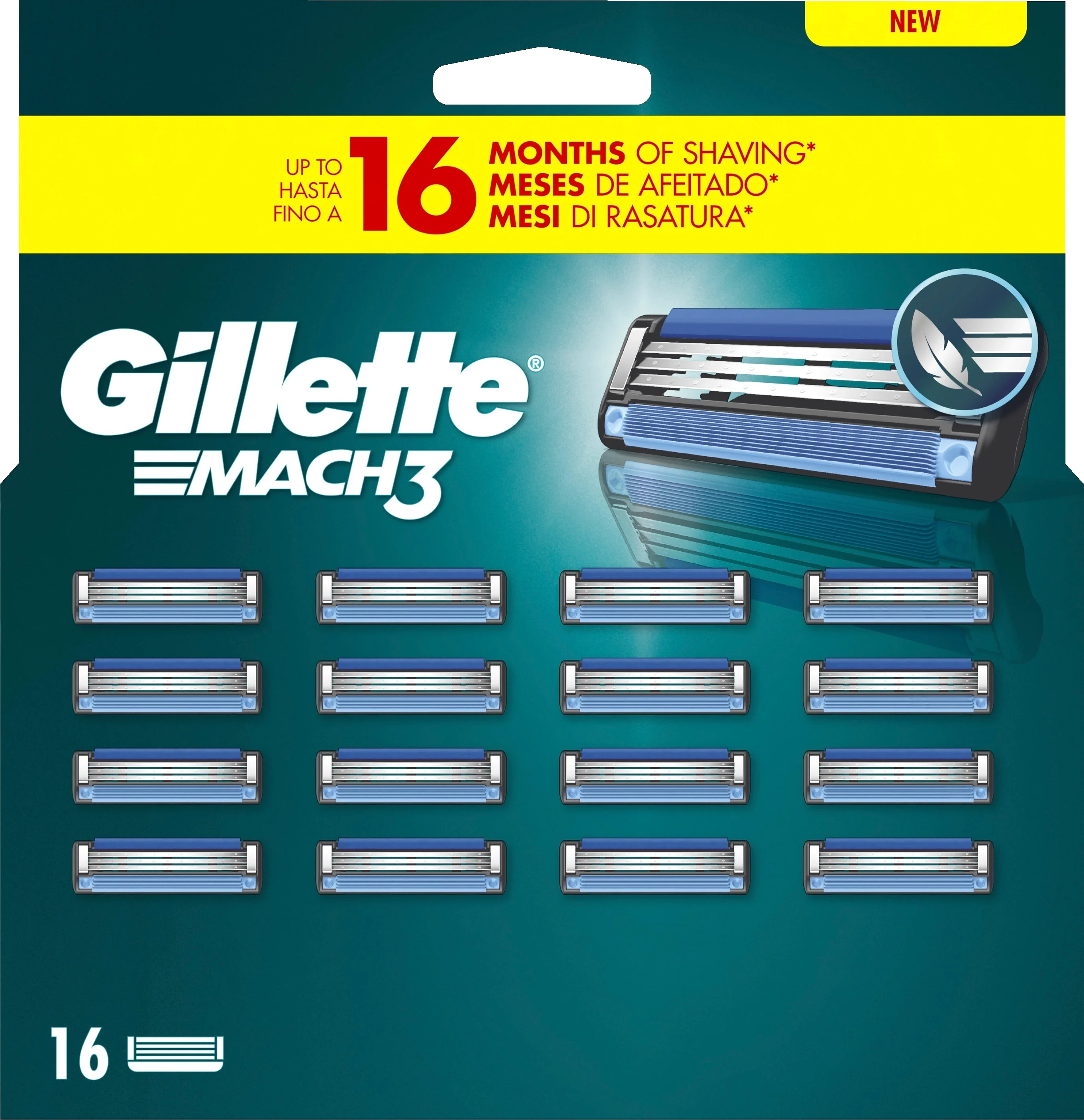 Gillette Mach3 Rakblad 16 st från Gillette – köp hos Apotek Hjärtat