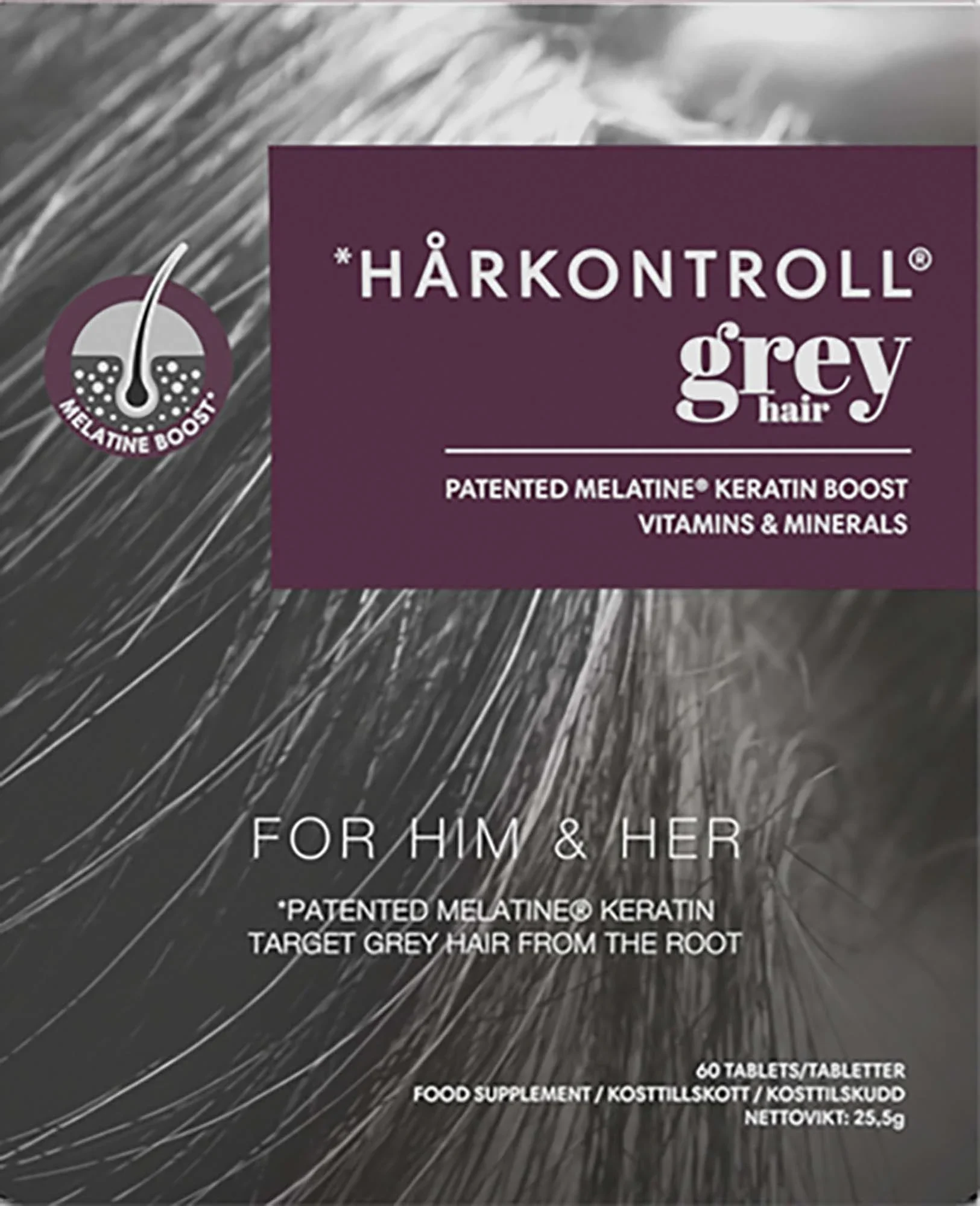 Hårkontroll Grey Hair 60 st från Hårkontroll – köp hos Apotek Hjärtat