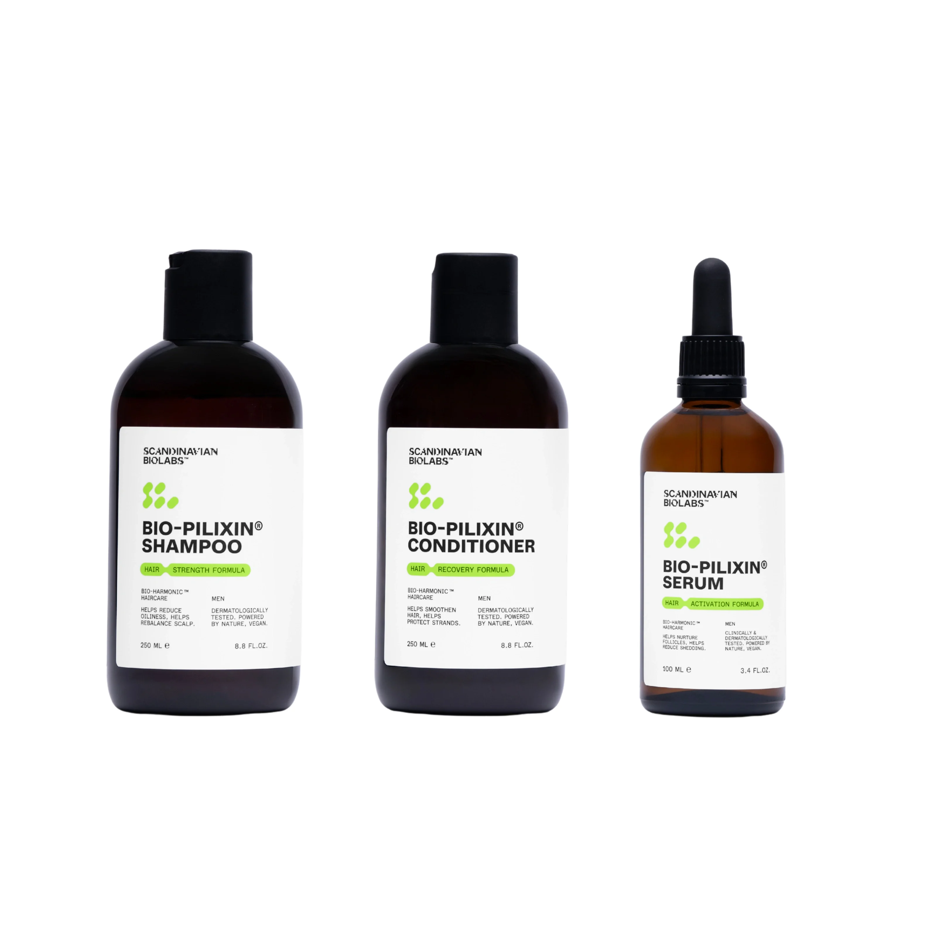Scandinavian Biolabs Bio-Pilixin® Hair Routine Men (schampo, balsam, serum) 600 ml från Scandinavian Biolabs – köp hos Apotek Hjärtat