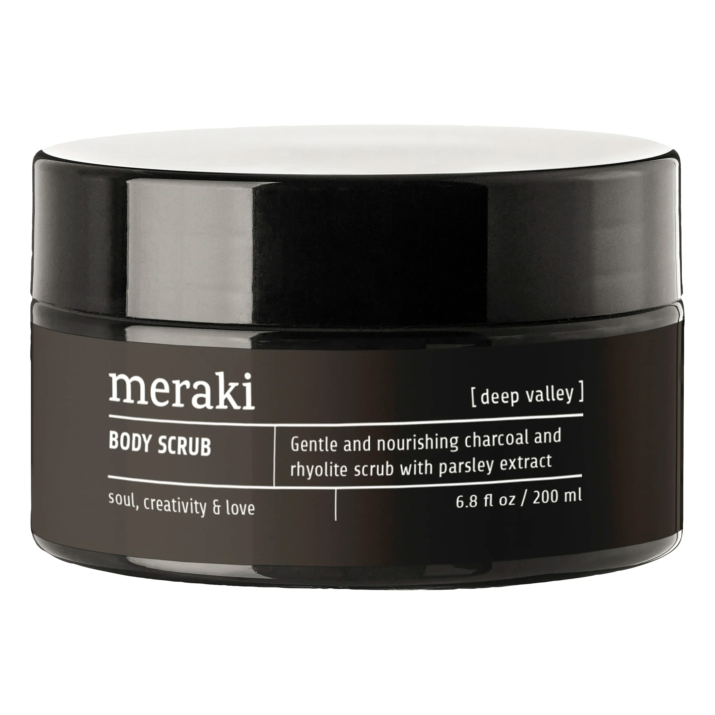 Meraki Body Scrub med träkol Deep Valley 200 ml från Meraki – köp hos Apotek Hjärtat