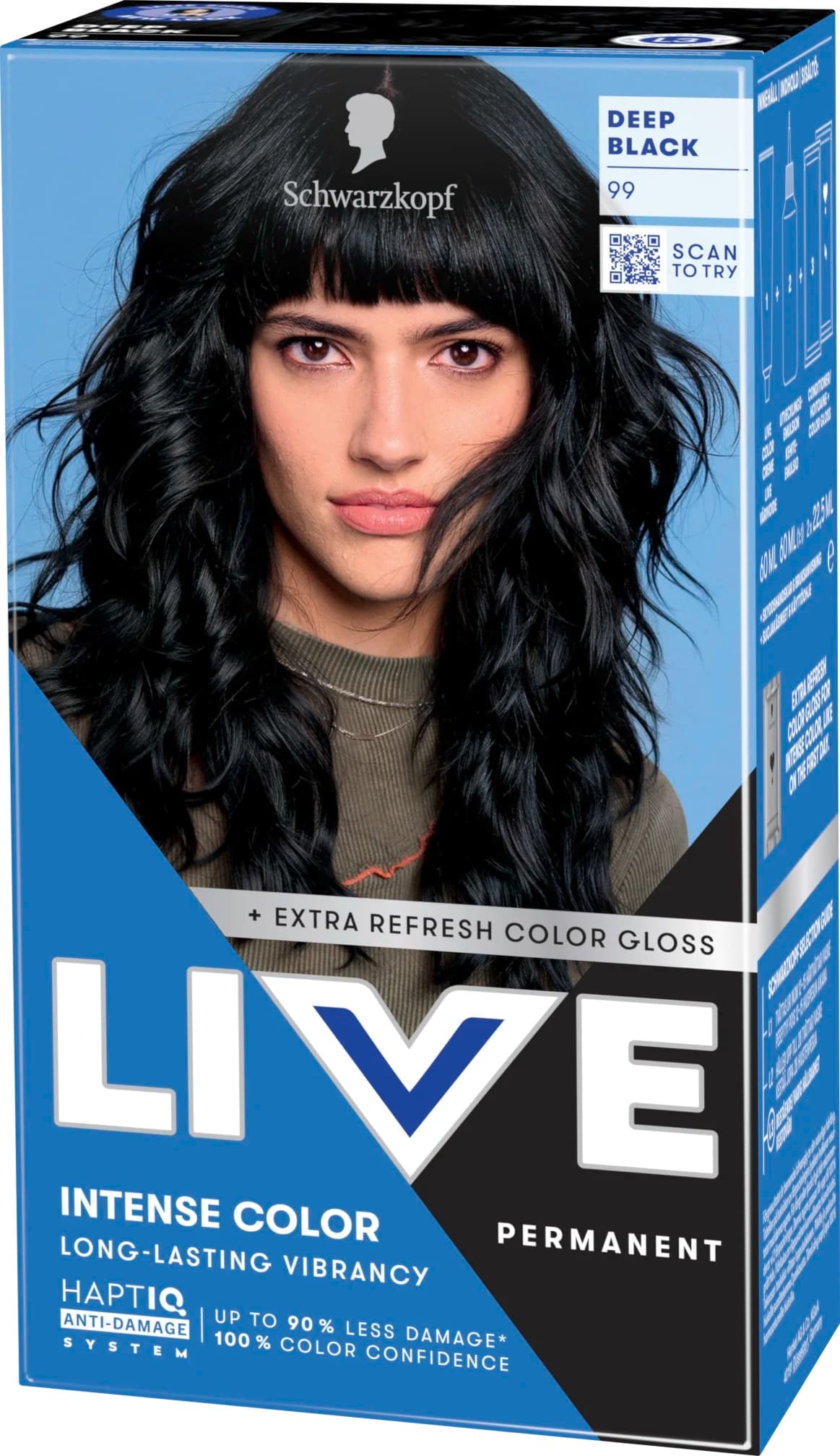 Schwarzkopf LIVE Intense Color 99 Deep Black från Schwarzkopf - köp hos Apotek Hjärtat