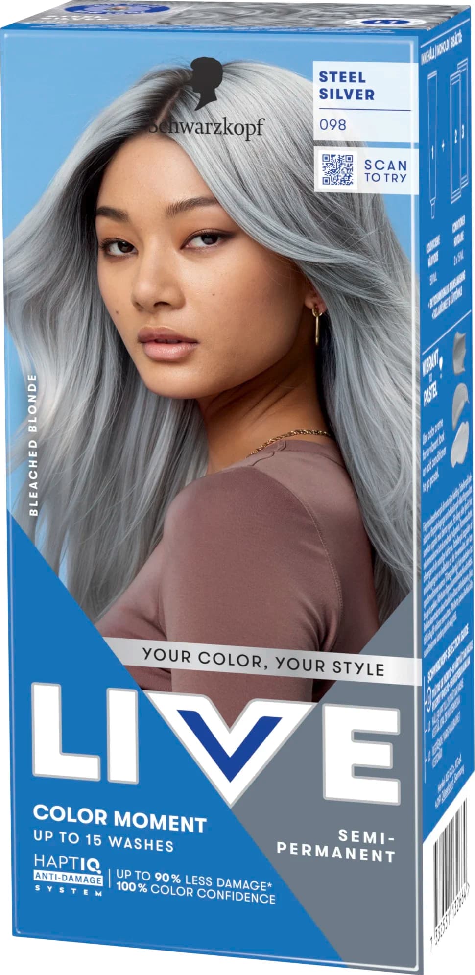 Schwarzkopf LIVE Color Moment 98 Steel Silver från Schwarzkopf - köp hos Apotek Hjärtat