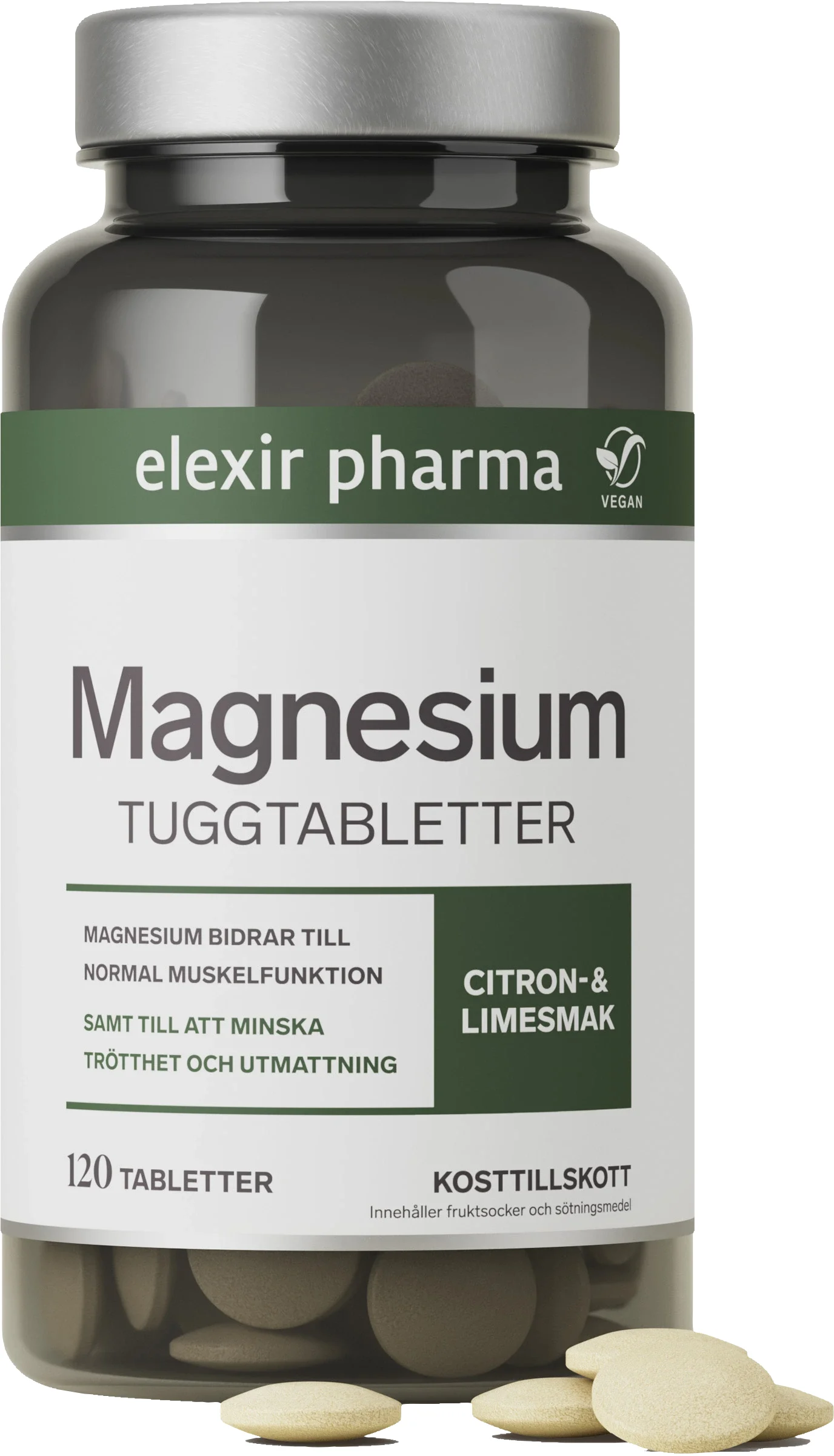 Elexir Pharma Magnesium 120 tuggtabletter från Elexir Pharma – köp hos Apotek Hjärtat
