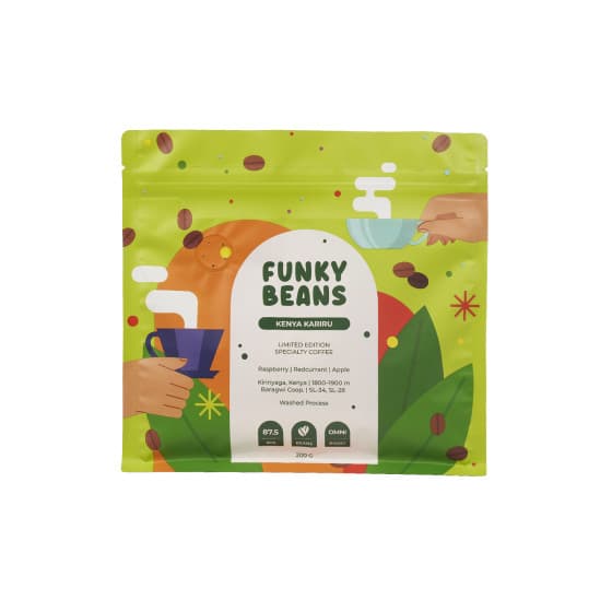 Specialkaffebönor Funky Beans Kenya Kariru, 200 g – från Funky Beans – 160 kr – hos Coffee Friend