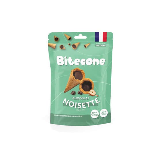 Bitecone Mini-koner med hasselnöts- och mjölkchokladfyllning, 100 g från Bitecone – köp hos Coffee Friend