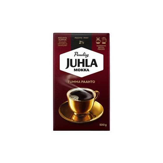 Paulig Juhla Mokka Tumma Paahto malet kaffe, 500 g – från Paulig – 103 kr – hos Coffee Friend