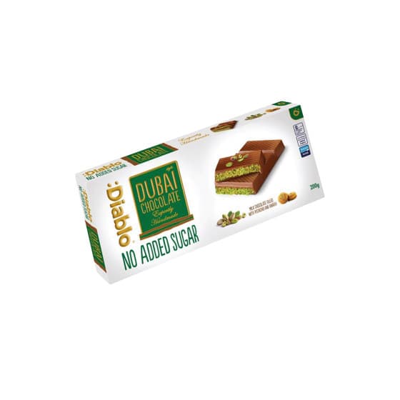 Dubais choklad Diablo (utan tillsatt socker, med maltitol), 200 g – från Diablo – 112 kr – hos Coffee Friend