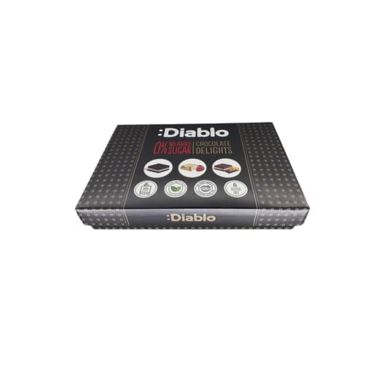 Chokladbox Diablo Sugar Free (med stevia), 115 g – från Diablo – 75 kr – hos Coffee Friend