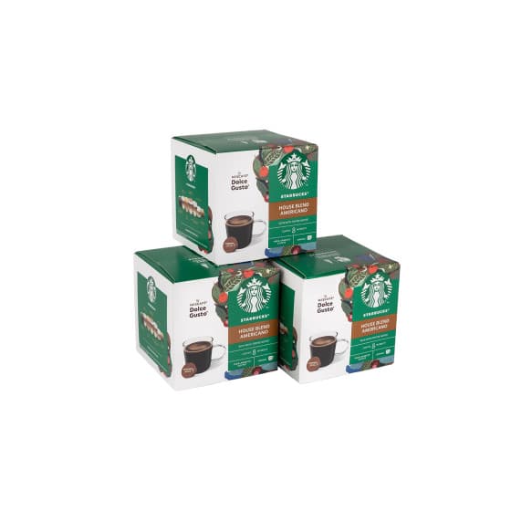 Set med kaffekapslar kompatibla med Dolce Gusto® Starbucks House Blend Grande, 3 x 12 st. – från Starbucks – 177 kr – hos Coffee Friend