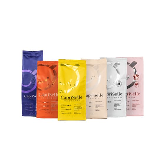 Set med kaffebönor Caprisette, 6 x 250 g – från Caprisette – 450 kr – hos Coffee Friend
