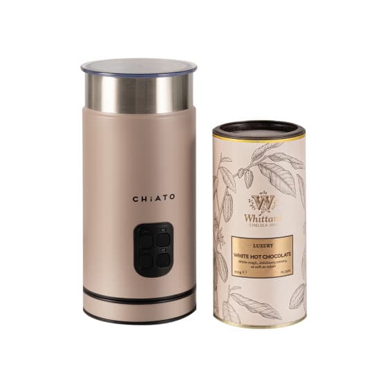 CHiATO milkPLAY mjölkskummare och Whittard of Chelsea Luxury White varm choklad-set från Chiato – köp hos Coffee Friend