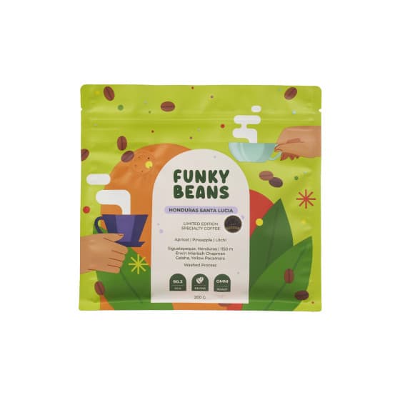 Specialkaffebönor Funky Beans Honduras Santa Lucia COE#2, 200 g – från Funky Beans – 672 kr – hos Coffee Friend