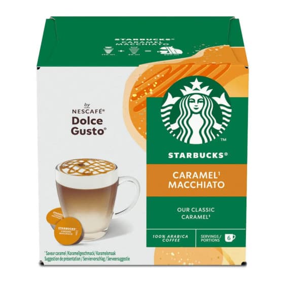 Kaffekapslar kompatibla med NESCAFÉ® Dolce Gusto® Starbucks Caramel Macchiato, 6+6 kpl. – från Starbucks – 54 kr – hos Coffee Friend