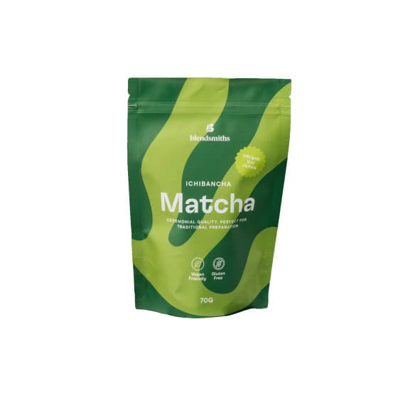Matcha grönt te av ceremoniell kvalitet Blendsmiths Ichibancha Matcha, 70 g – från Blendsmiths – 386 kr – hos Coffee Friend