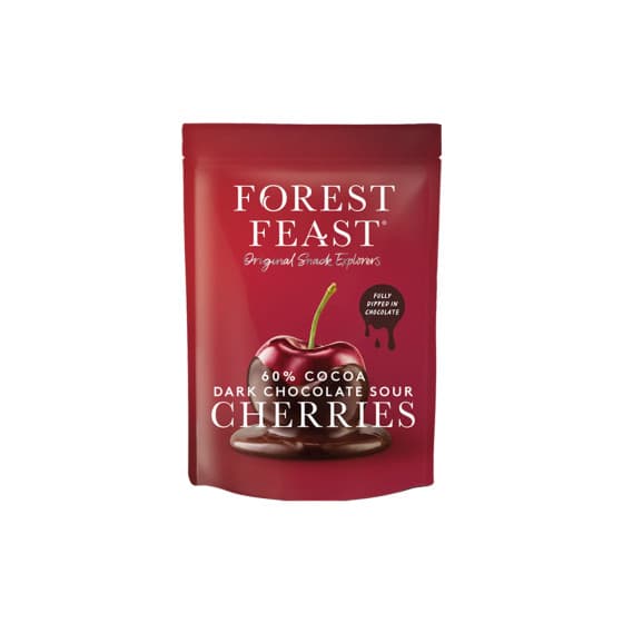 Forest Feast mörk chokladöverdragna surkörsbär, 120 g – från Forest Feast – 56 kr – hos Coffee Friend