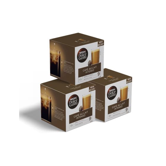 Set med kaffekapslar NESCAFÉ® Dolce Gusto® Café Au lait Intenso, 3 x 16 st. – från NESCAFÉ® Dolce Gusto® – 256 kr – hos Coffee Friend