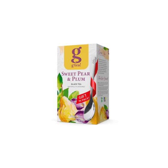 g’tea! Sweet Pear & Plum svart te, 20 st. – från g’tea! – 27 kr – hos Coffee Friend