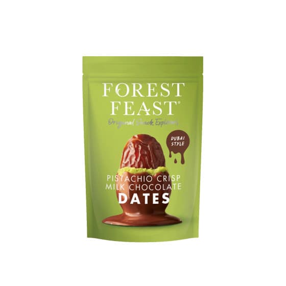 Forest Feast pistagekrispiga dadlar täckta med mjölkchoklad, 120 g från Forest Feast – köp hos Coffee Friend