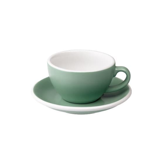 Cappuccino-kopp med ett underlägg Loveramics Egg Mint, 200 ml – från Loveramics – 216 kr – hos Coffee Friend