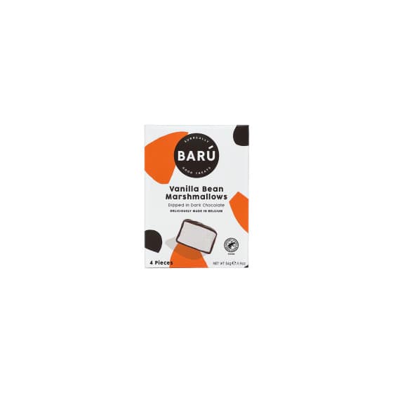 BARU Vanilla Bean marshmallows doppade i mörk choklad, 4 st. – från BARÚ – 48 kr – hos Coffee Friend