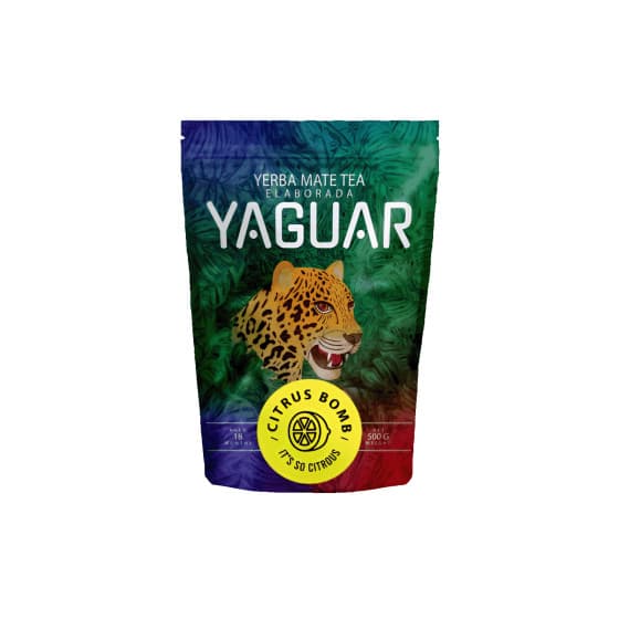 Mate te Yaguar Citrus Bomb, 500 g – från Yaguar – 89 kr – hos Coffee Friend