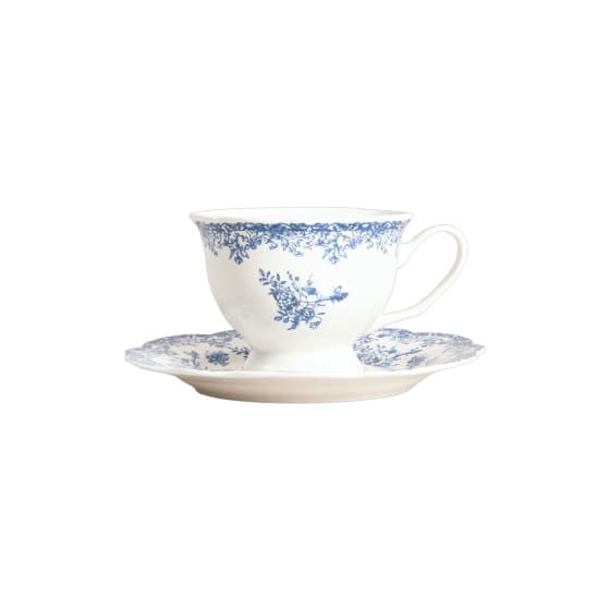 Kopp med fat Homla LOURRY Dark Blue, 200 ml – från Homla – 119 kr – hos Coffee Friend