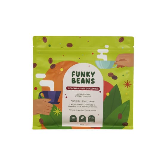 Specialkaffebönor Funky Beans Colombia Tres Dragones, 200 g – från Funky Beans – 192 kr – hos Coffee Friend