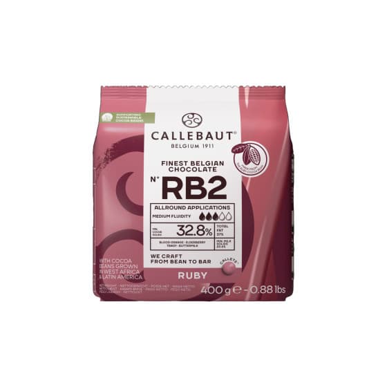 Callebaut RB2 callets av rubychoklad, 400 g – från Barry Callebaut – 154 kr – hos Coffee Friend