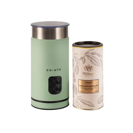 CHiATO milkPLAY mjölkskummare och Whittard of Chelsea Luxury White varm choklad-set från Chiato – köp hos Coffee Friend