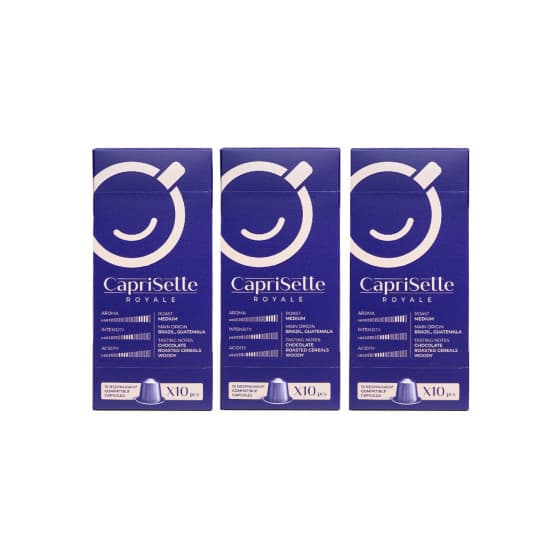 Kaffekapslar för Nespresso® maskiner Caprisette Royale, 3 x 10 st. – från Caprisette – 168 kr – hos Coffee Friend