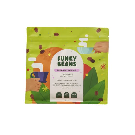 Specialkaffebönor Funky Beans Honduras Marcala, 200 g – från Funky Beans – 120 kr – hos Coffee Friend
