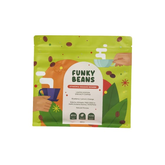 Specialkaffebönor Funky Beans Ethiopia Sidamo Bombe Filter, 200 g från Funky Beans – köp hos Coffee Friend