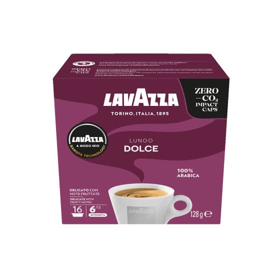 Kaffekapslar för Lavazza®-maskiner Lavazza A Modo Mio Lungo Dolce, 16 st. – från Lavazza – 58 kr – hos Coffee Friend