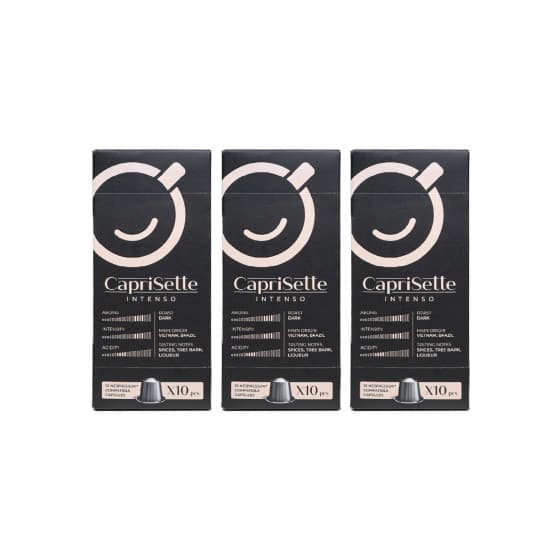 Kaffekapslar för Nespresso® maskiner Caprisette Intenso, 3 x 10 st. – från Caprisette – 168 kr – hos Coffee Friend
