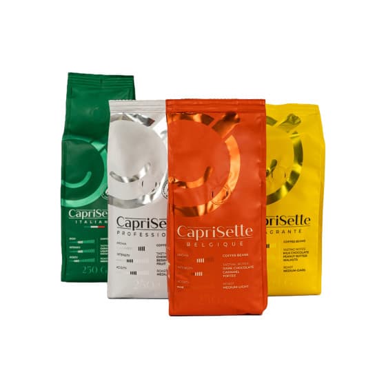 Kaffebön set Caprisette, 4 x 250 g från Caprisette – köp hos Coffee Friend