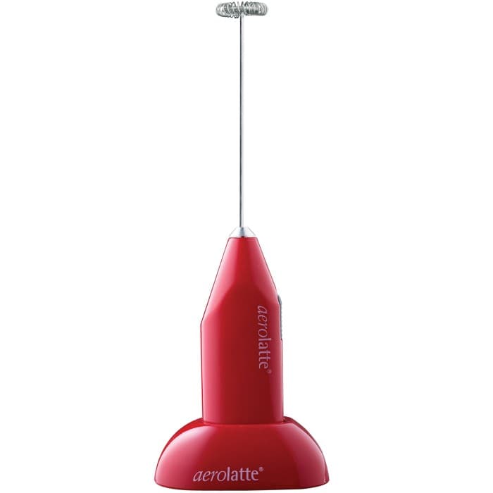Aerolatte Mjölkskummare med Hållare Röd