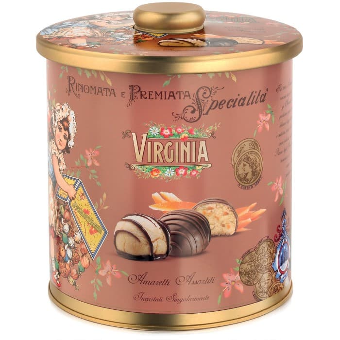 Virginia Amarettikakor Apelsin/Choklad & Choklad/Ingefära Burk 220g – från Amaretti Virginia – 295 kr – hos Delitea