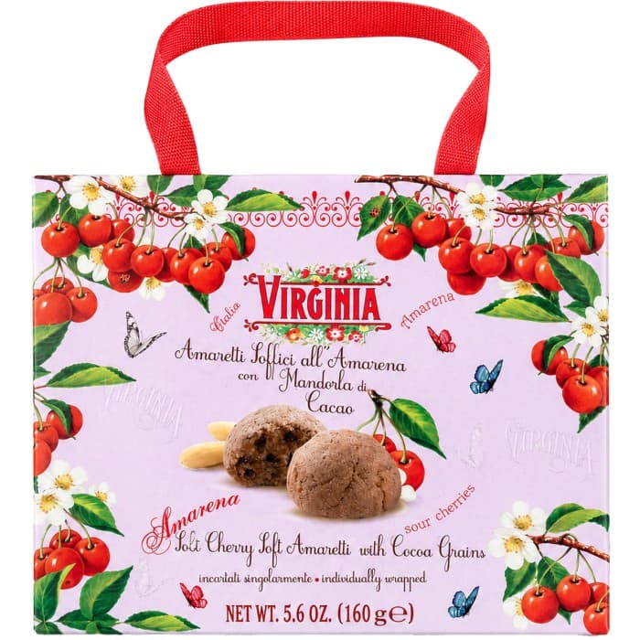 Amaretti Virginia Mandelkaka Syrliga Körsbär 160g från Amaretti Virginia - köp hos Delitea