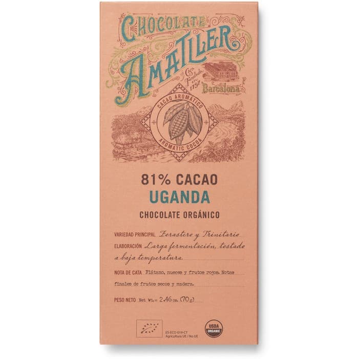 Amatller Uganda Mörk Choklad 81% 70g