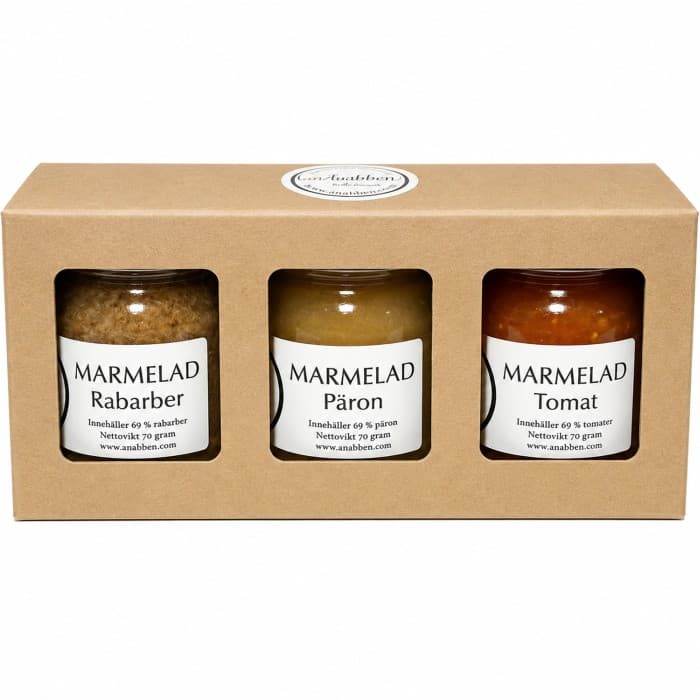 Ånäbben Marmelad Tomat, Päron, Rabarber 3x70g - från Ånäbben - 94 kr - hos Delitea