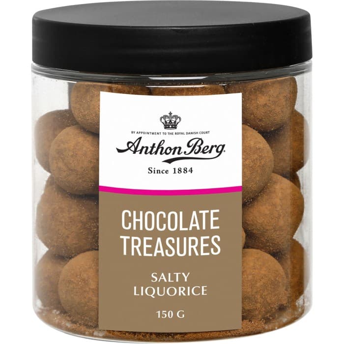 Anthon Berg Chocolate Treasure Salty Liquorice Burk 150g