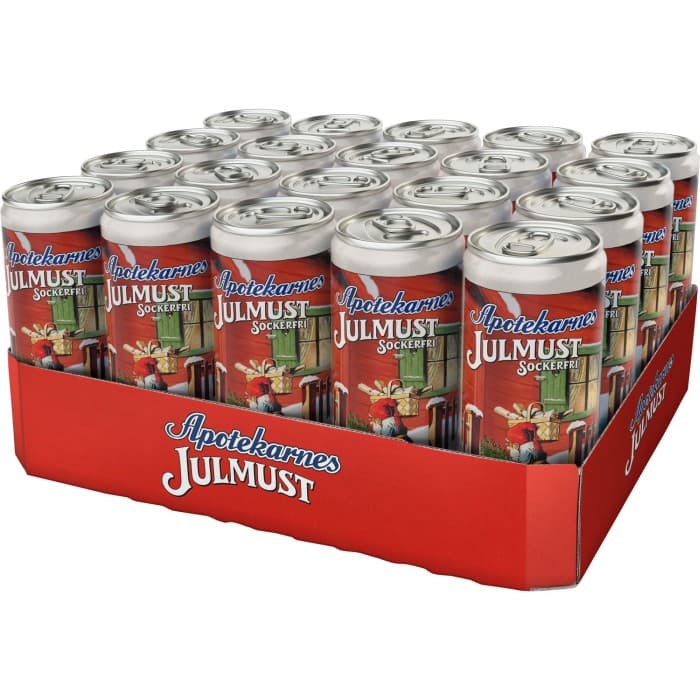 Apotekarnes Julmust Sockerfri Läsk Burk 20x33cl