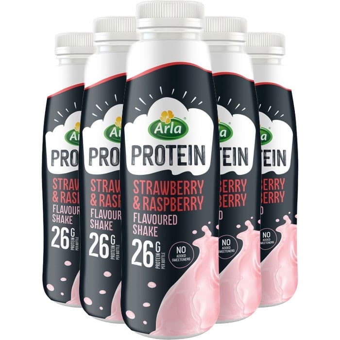 Arla Proteinshake Jordgubb/Hallonsmak 8x500g – från Arla – 169 kr – hos Delitea
